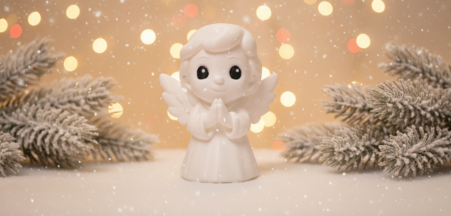 Smiling Praying Angel Christmas Figurine