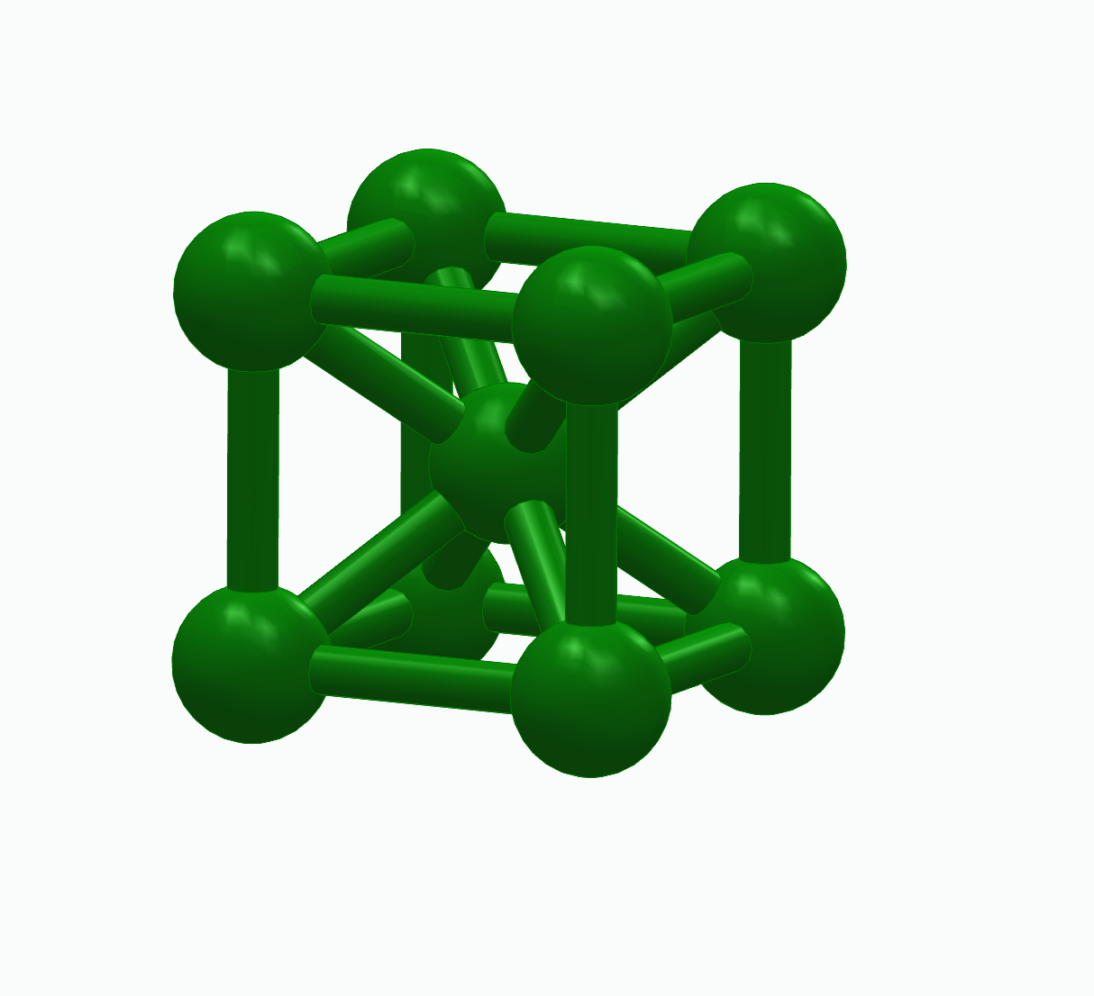 Reticolo cristallino cubico a corpo centrato (CCC) 3D model