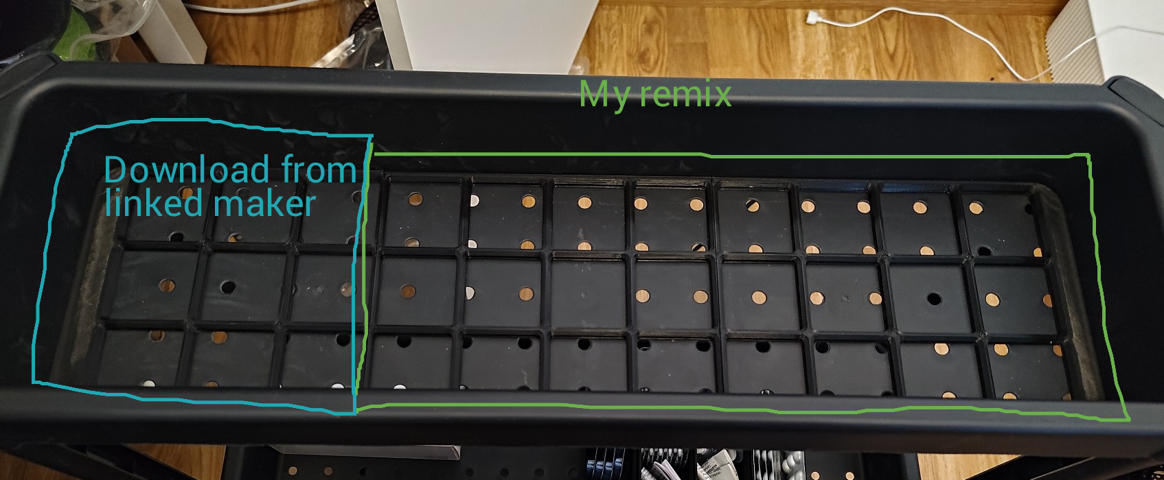 Gridfinity Vesken baseplate (remixed for prusa Mini)