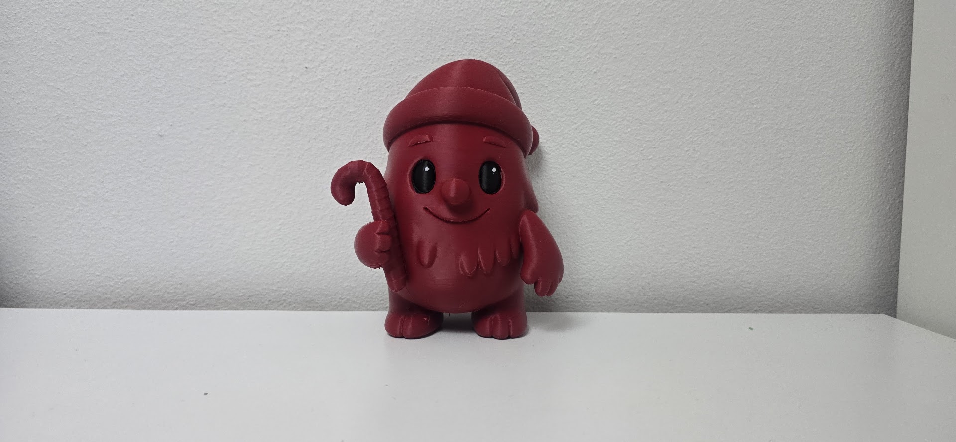 Cute Holiday Gnome with Candy Cane Figure