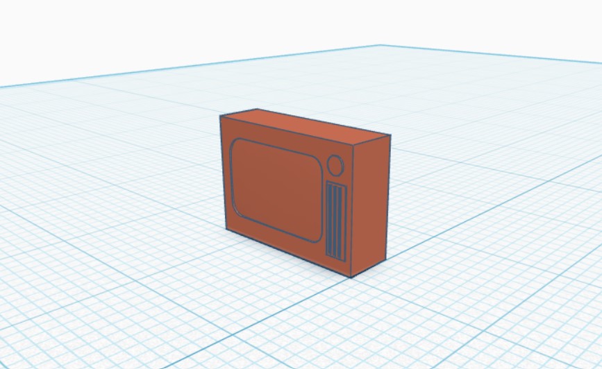 slightly modified crt tv (1:64 scale)