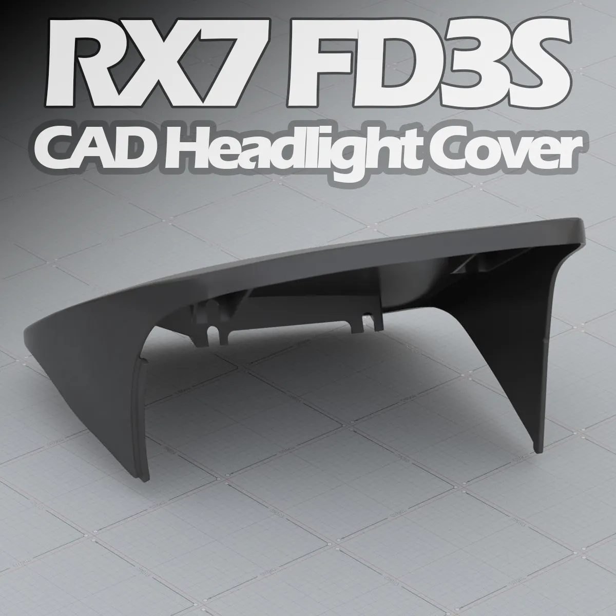 RX7 FD3S Headlight Cover -- CAD / Part no: FDY2-51-SH1 & FDY2-51-SH2