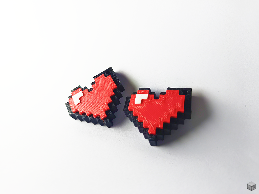 Minecraft Heart: Keychain