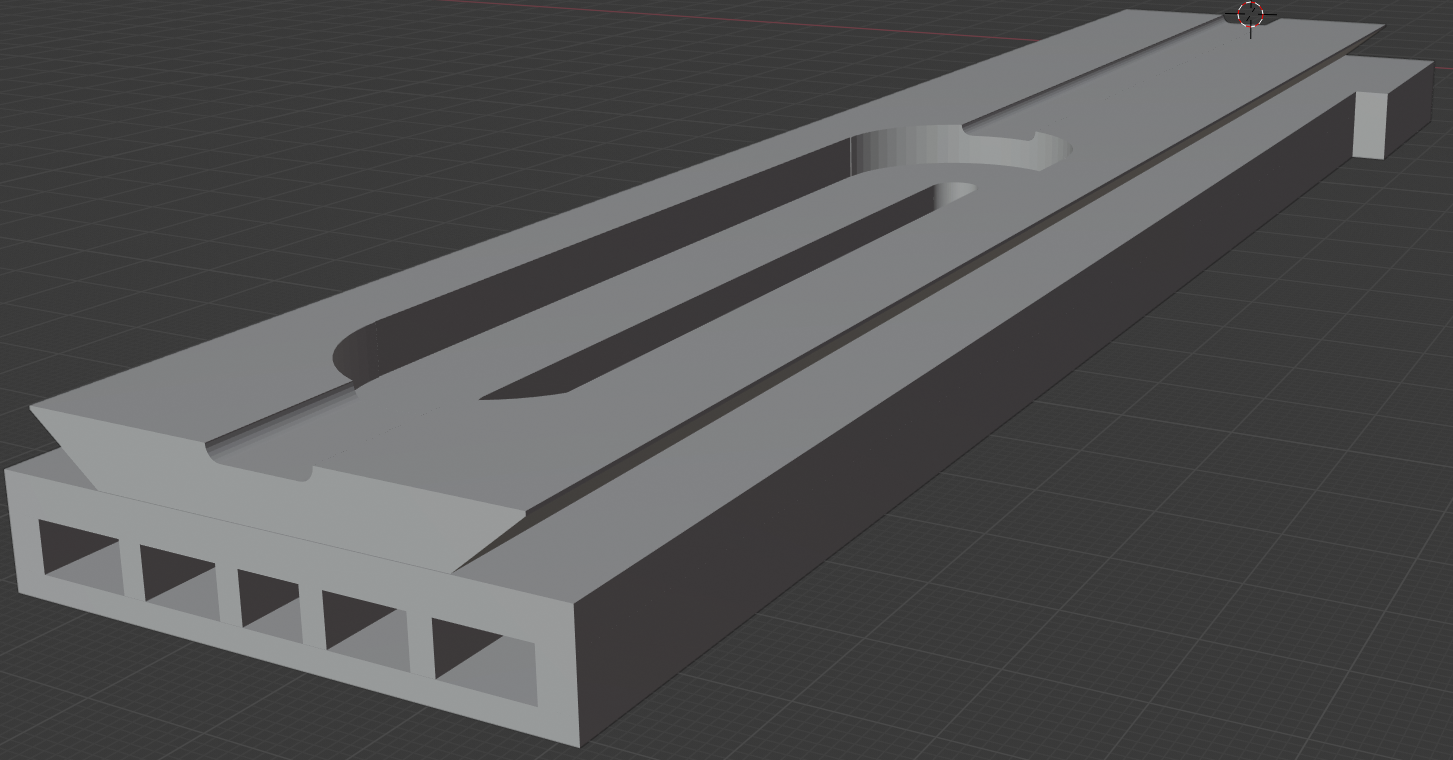 Top rail, more clearance for screws