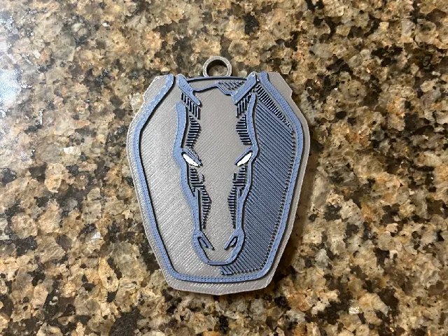 Ford Mustang Dark Horse Logo Keychain
