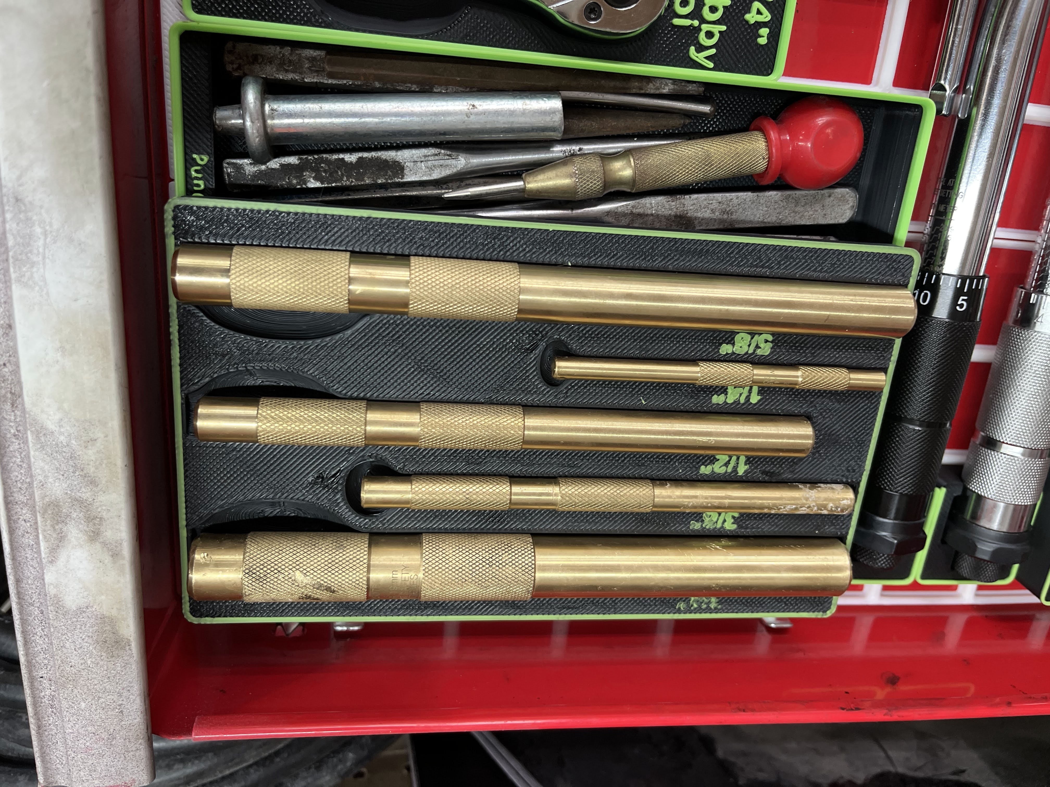 Brass Punch Set Gridfinity Holder