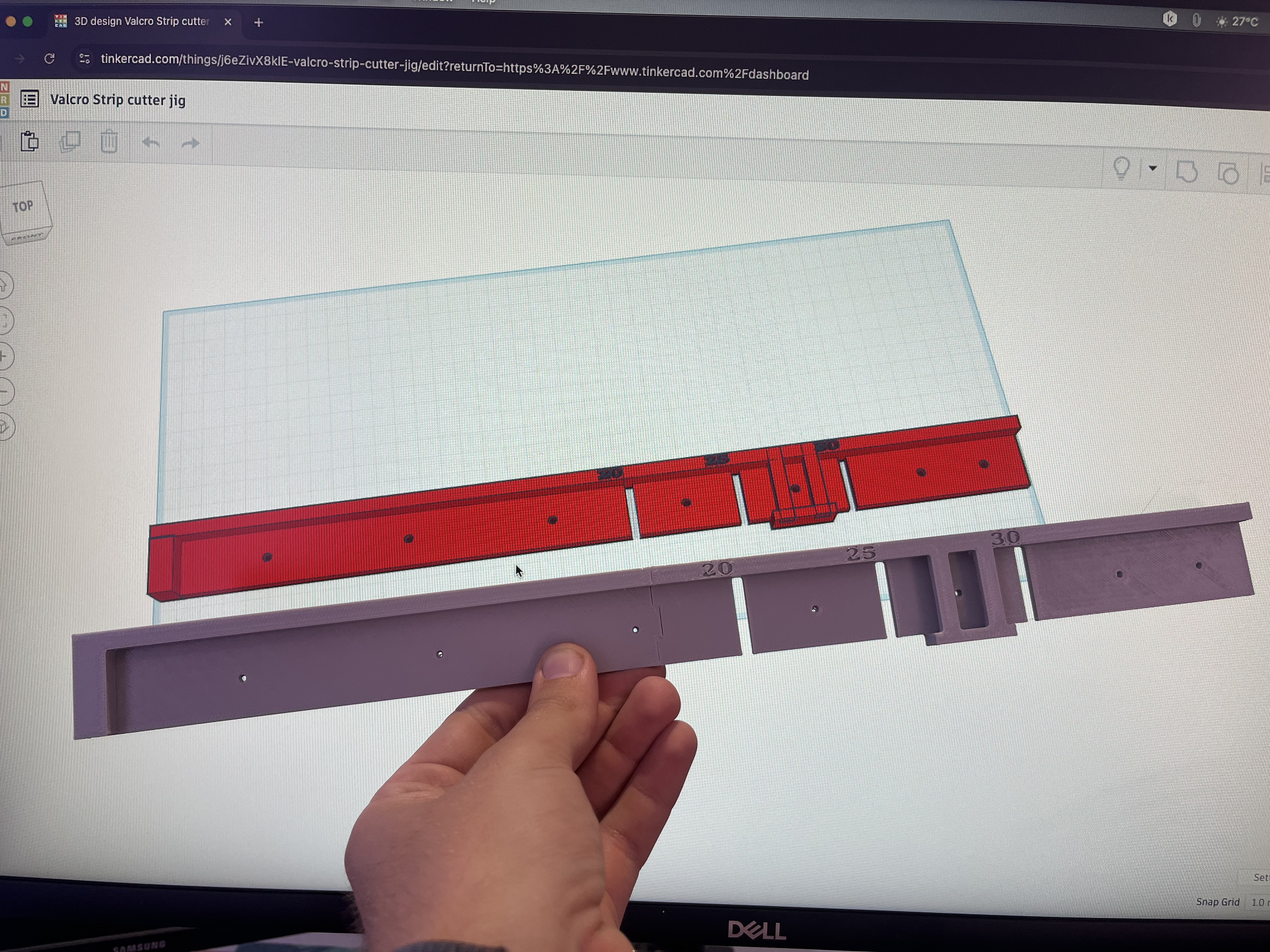 Velcro strip cutting jig (20cm,25cm,30cm)