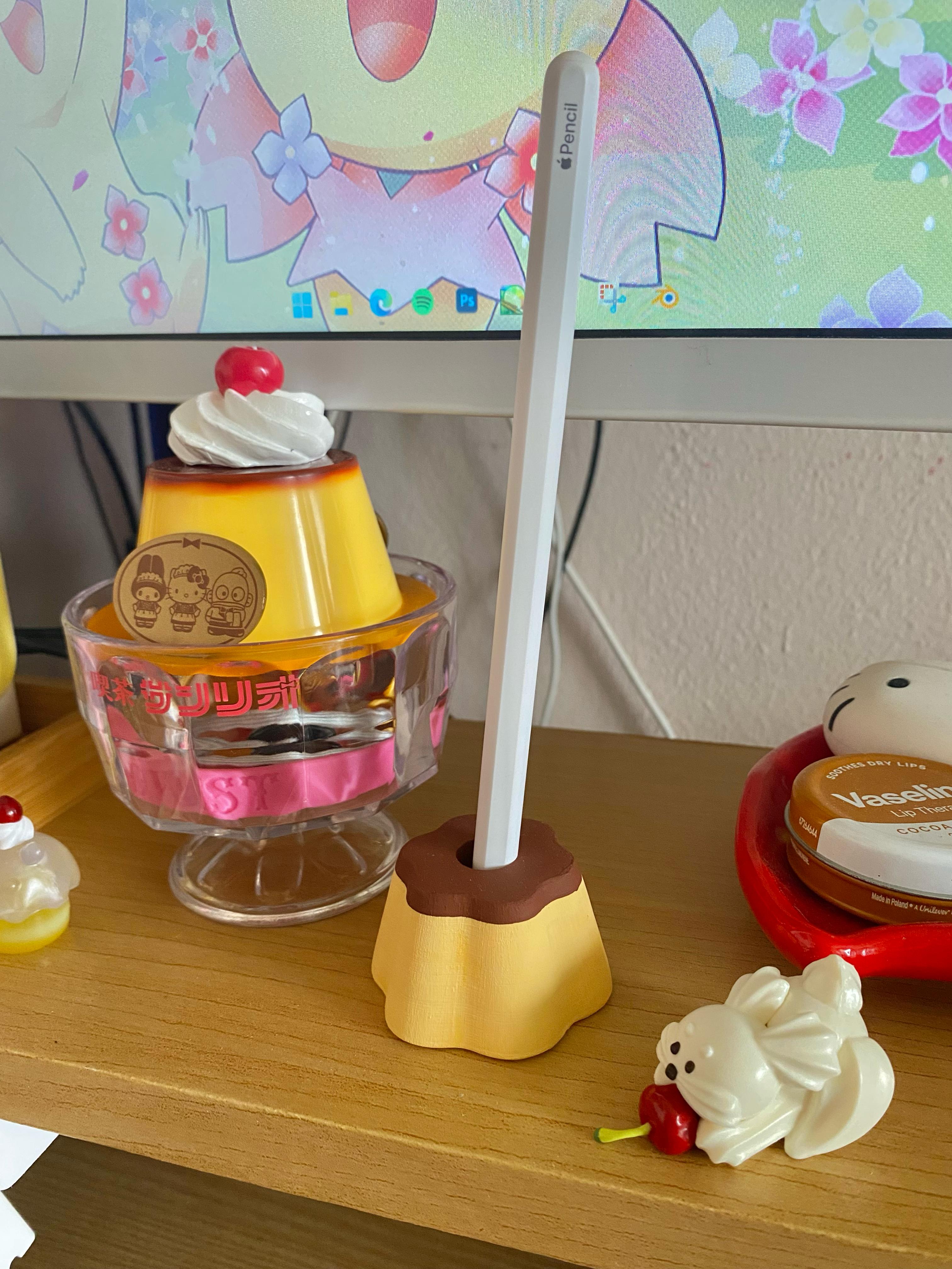 pudding apple pencil stand