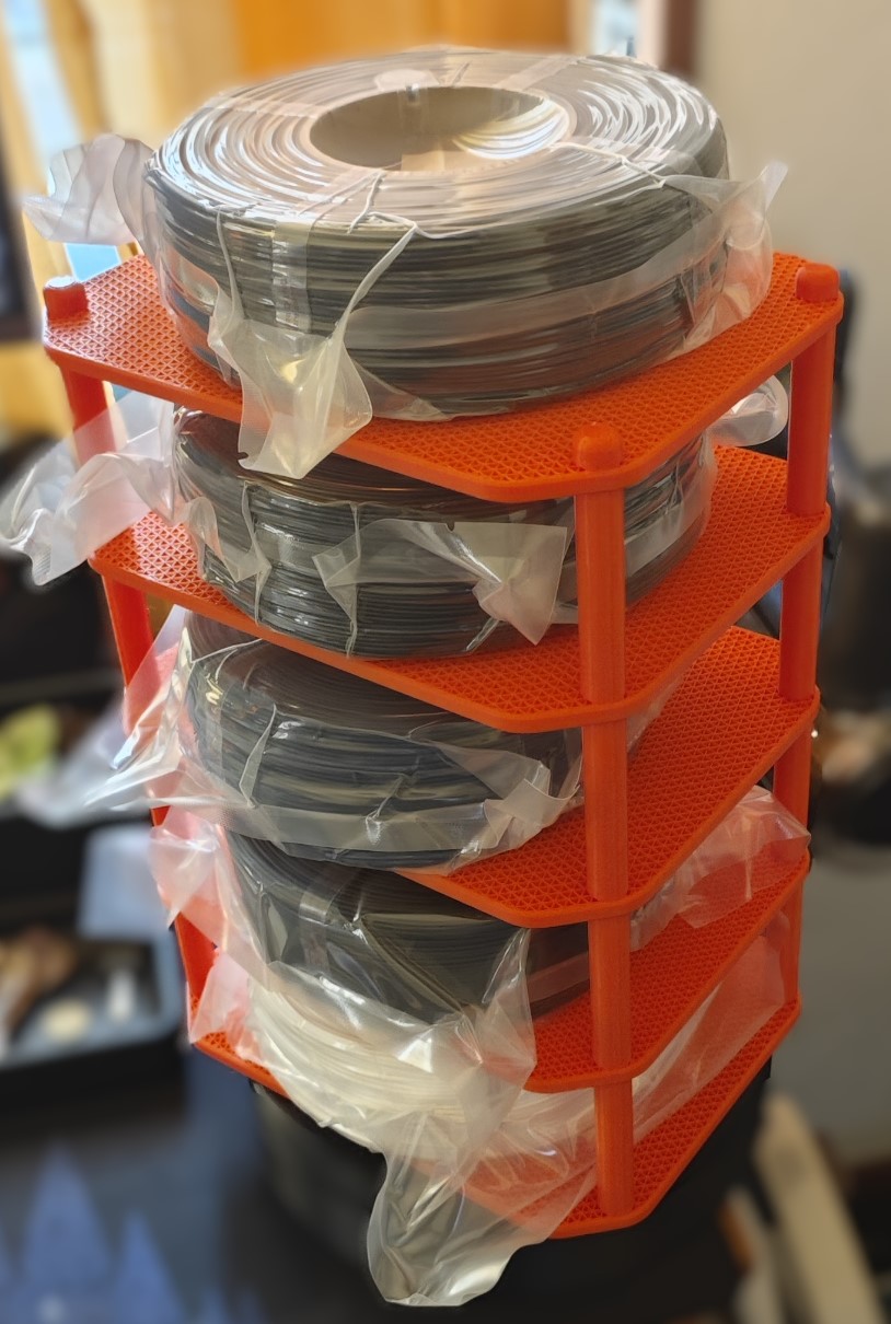 Stackable spool shelf