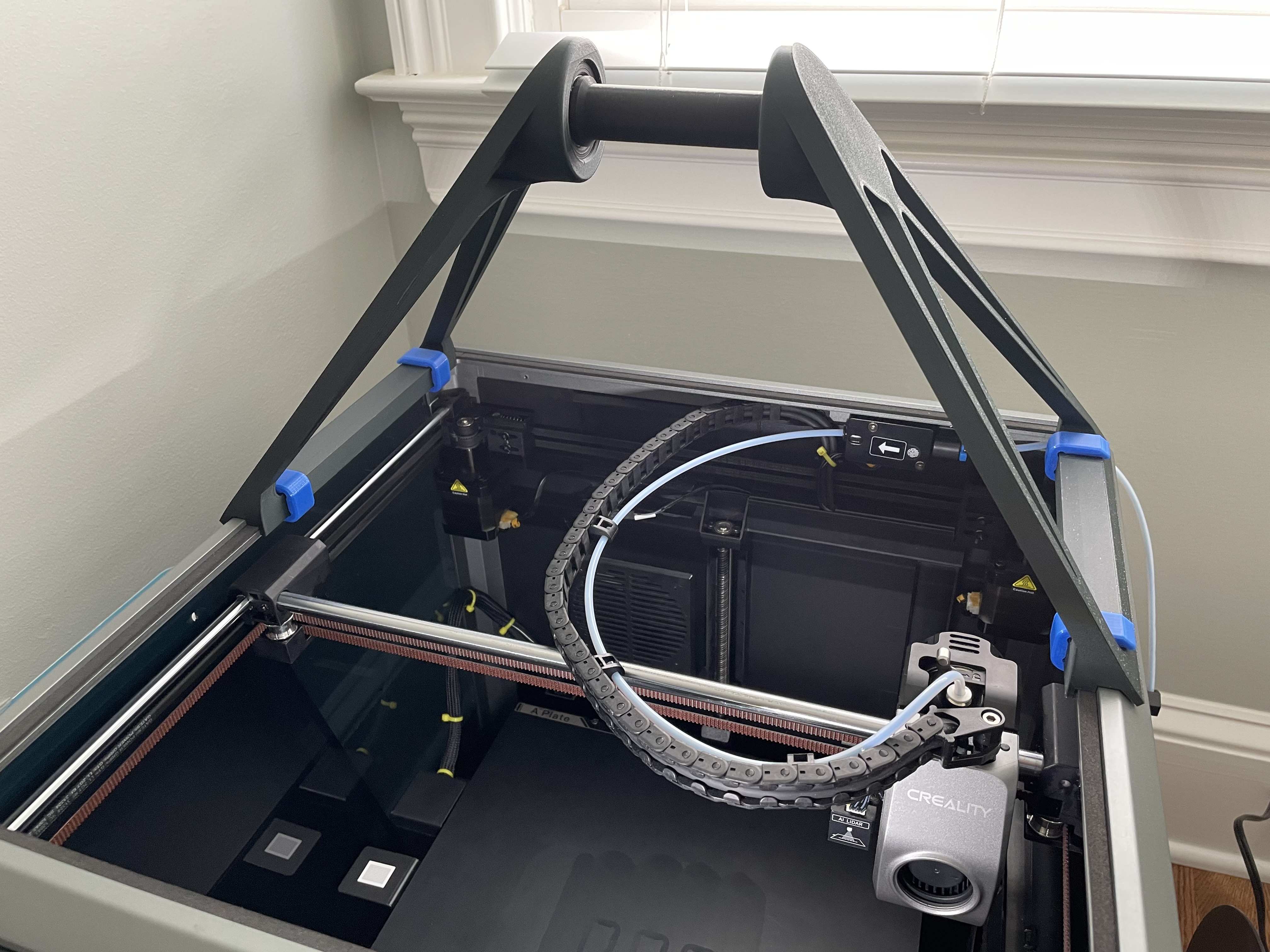 Creality K1 Max - Top Spool Holder w/ bearings (for printing TPU)