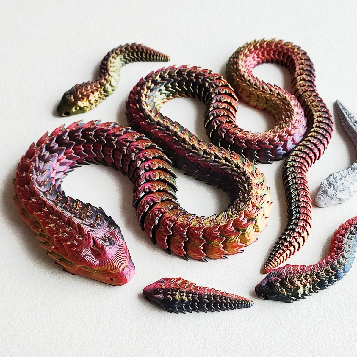 Ultra Articulated snake - new design from small keychain up to the Elegoo Giga Storm version!!!