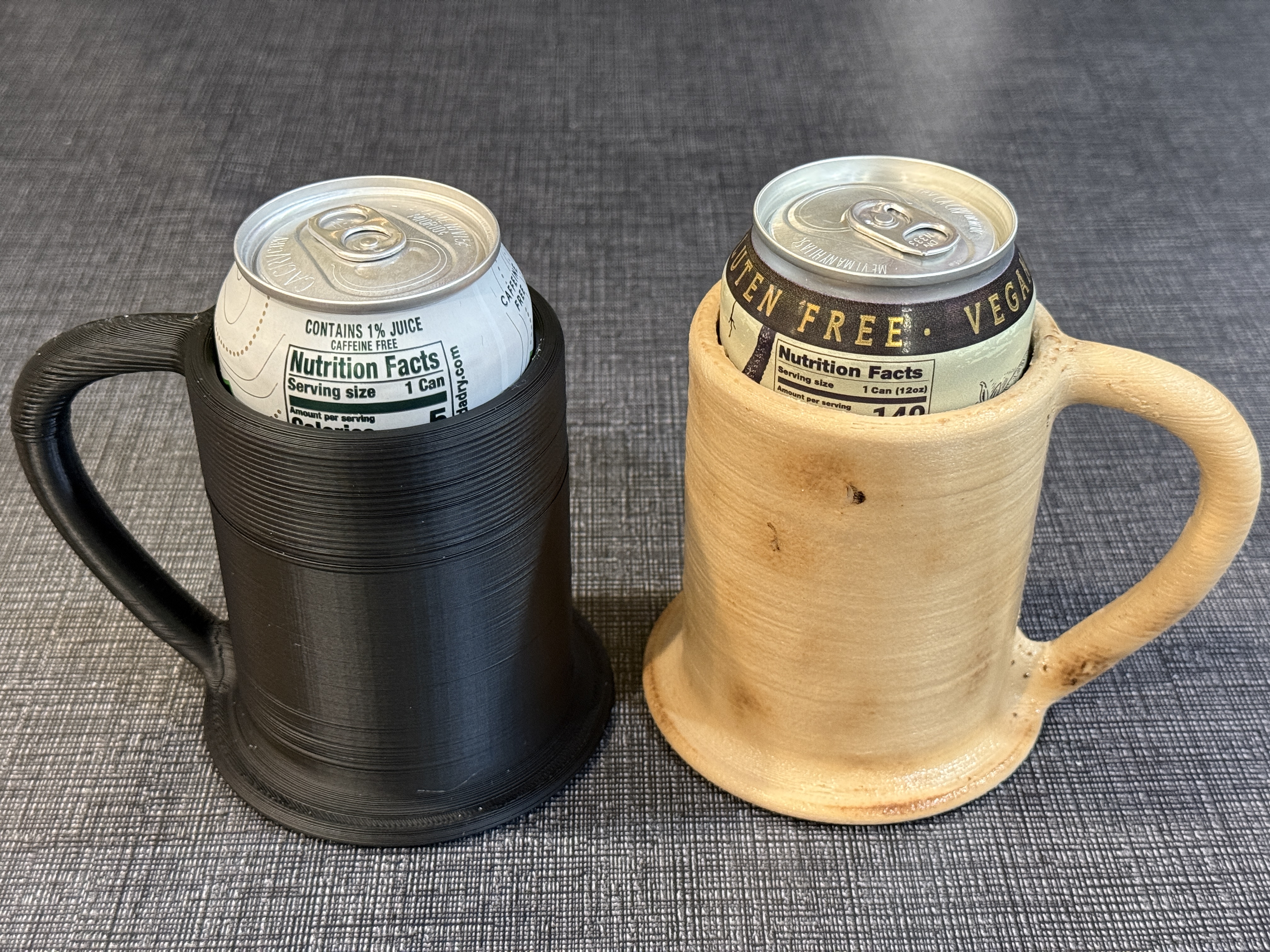 Wide base drink can koozie mugs