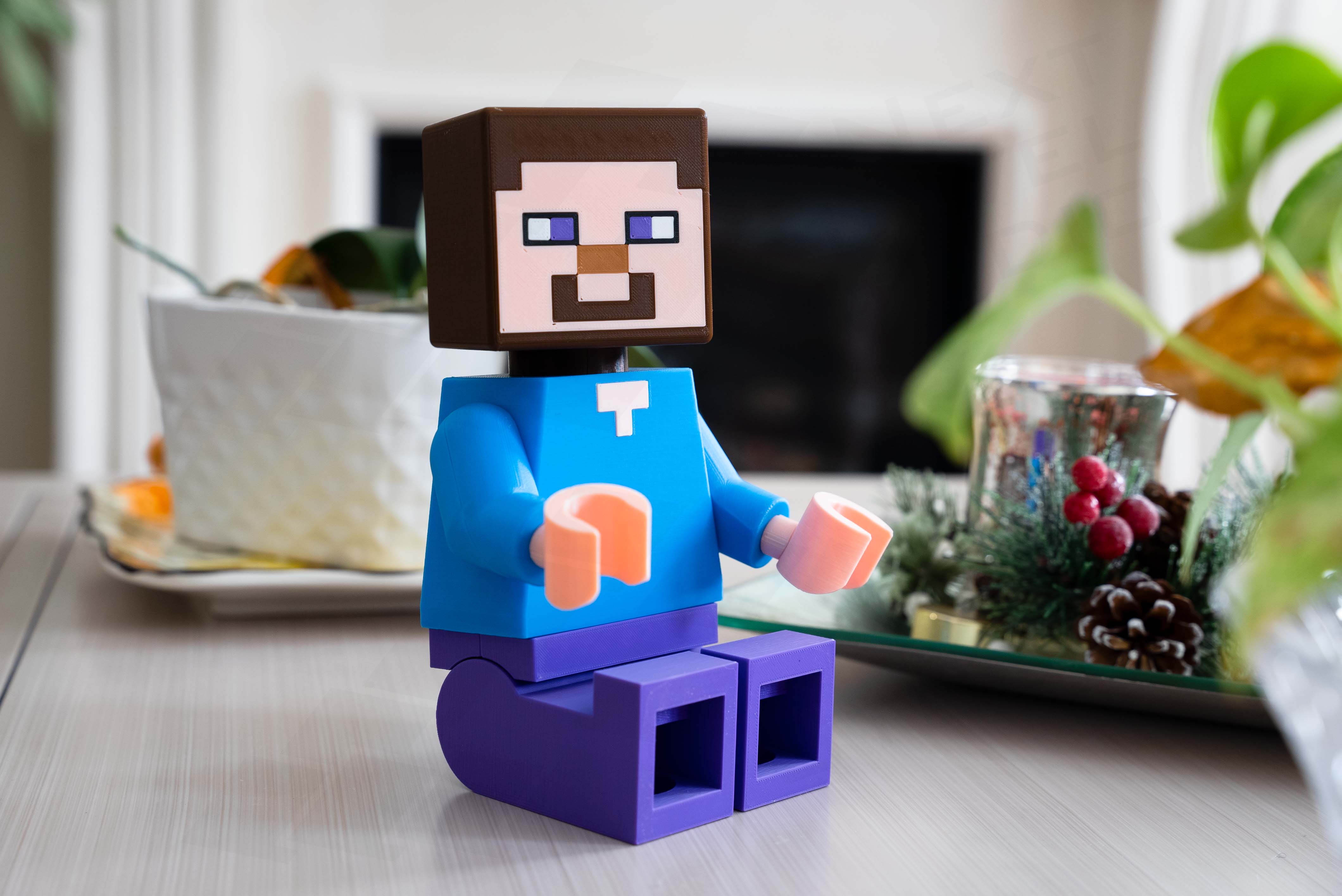 Minecraft Steve Giant Minifigure (16") – Blocky Adventure Awaits!