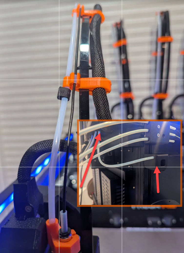 Prusa XL TPU Full Feeding System W/ Internal PTFE Tube Retention Flanges