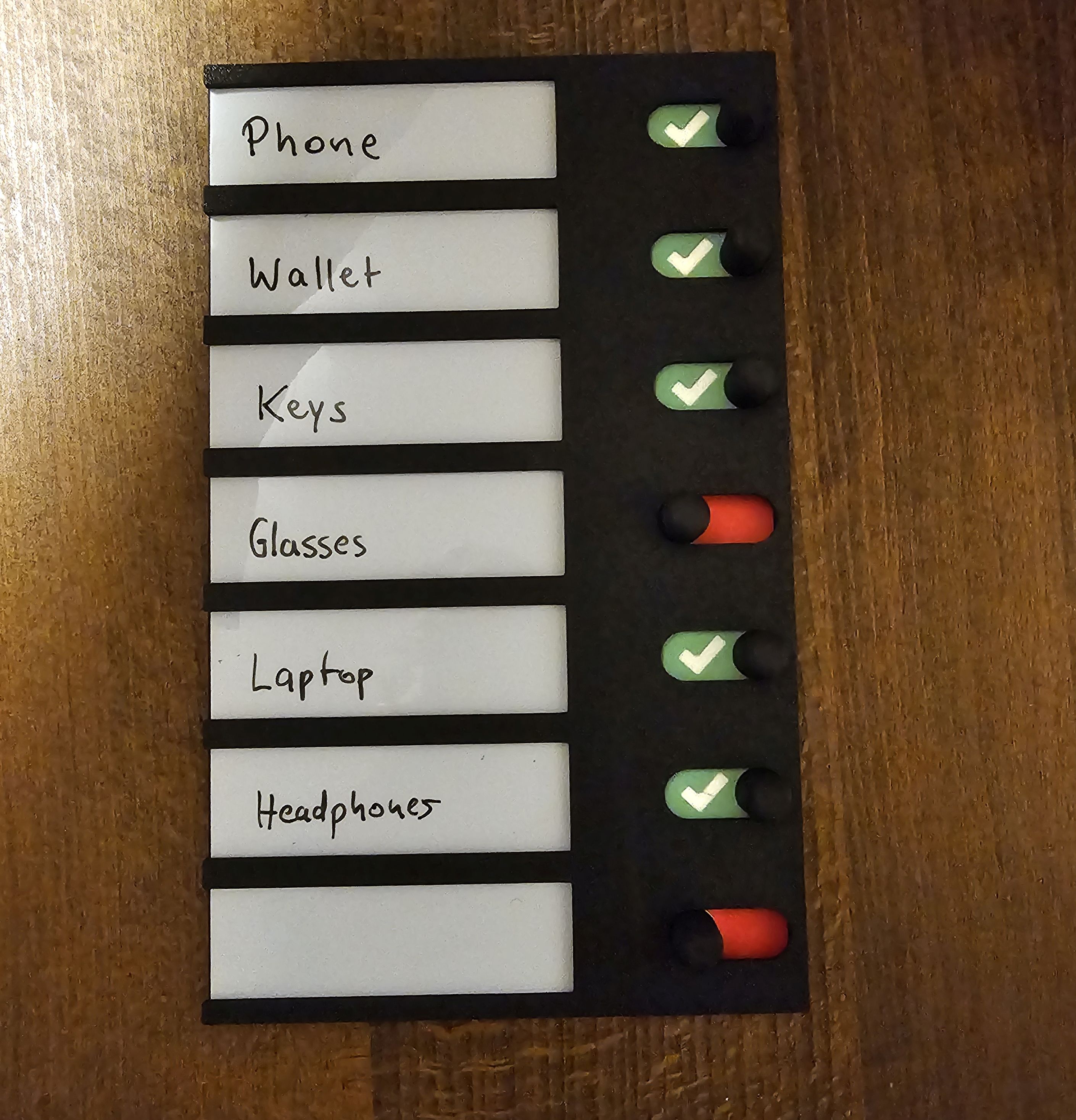 Whiteboard Slider Checklist