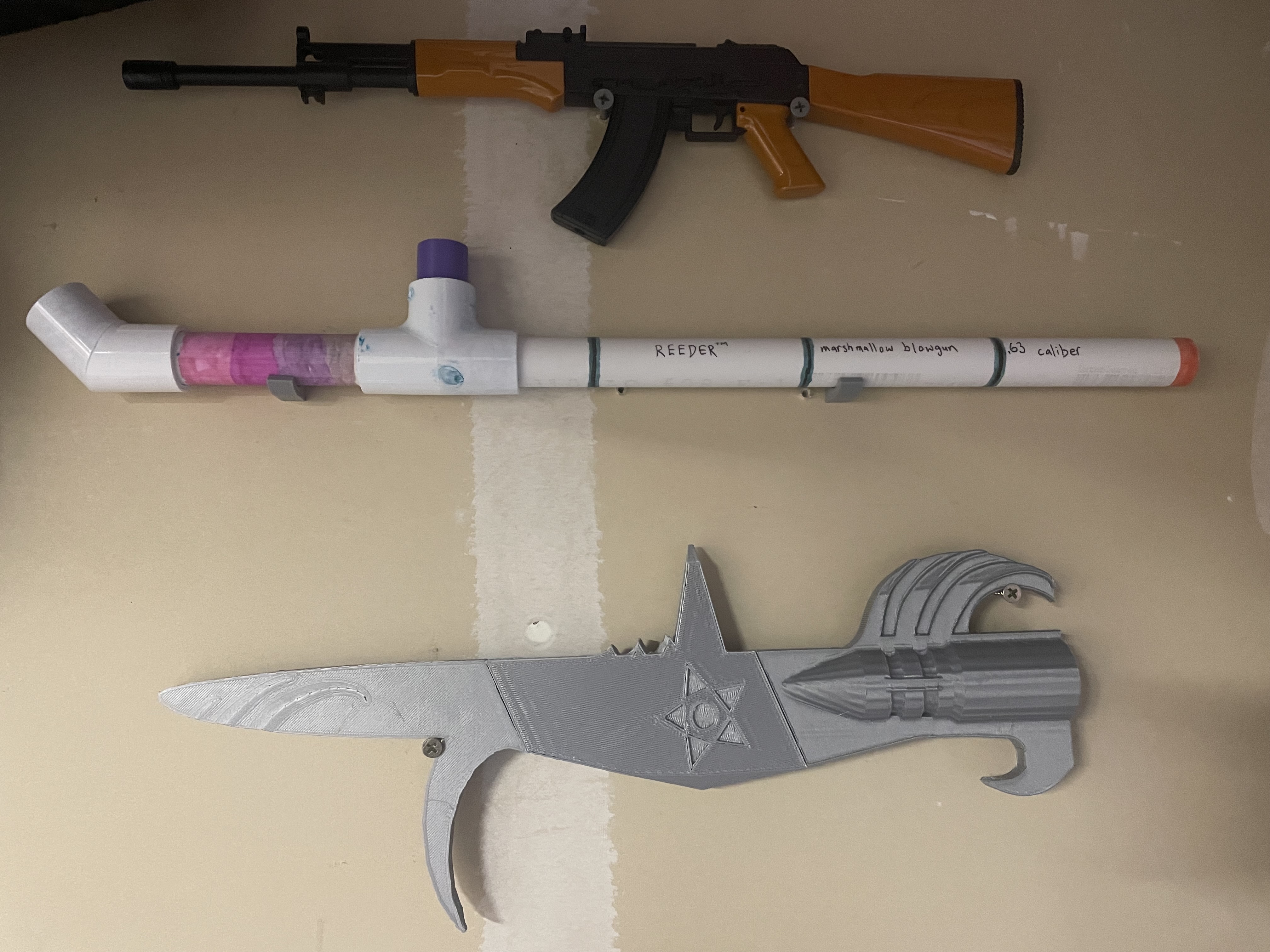 Wall Rack for Marshmallow Gun