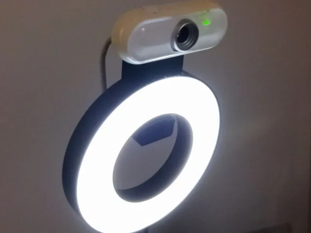 LED Ring Light Webcam Mount