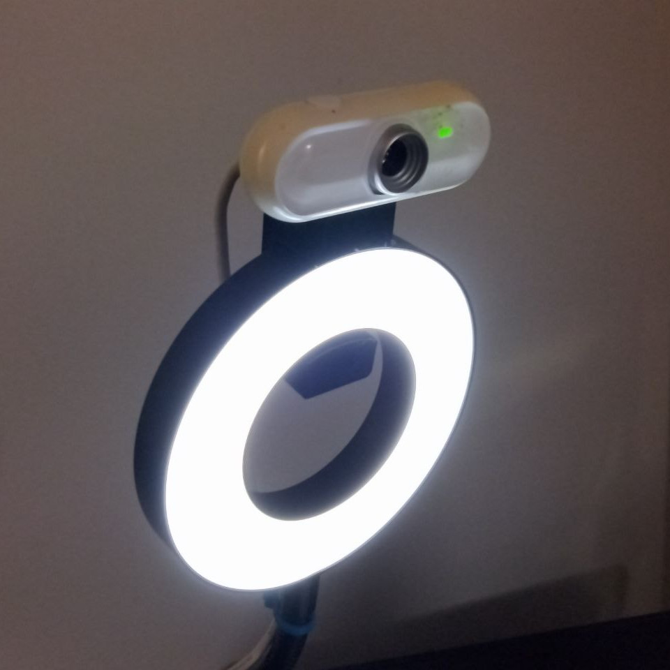 LED Ring Light Webcam Mount