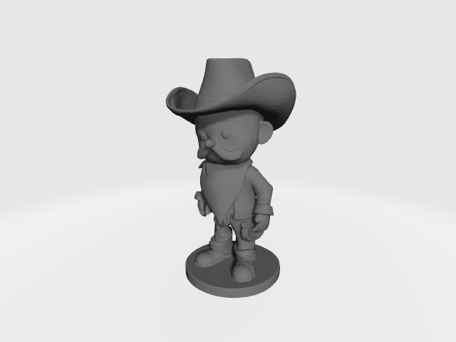 Cartoon Cowboy Statue With Bandana