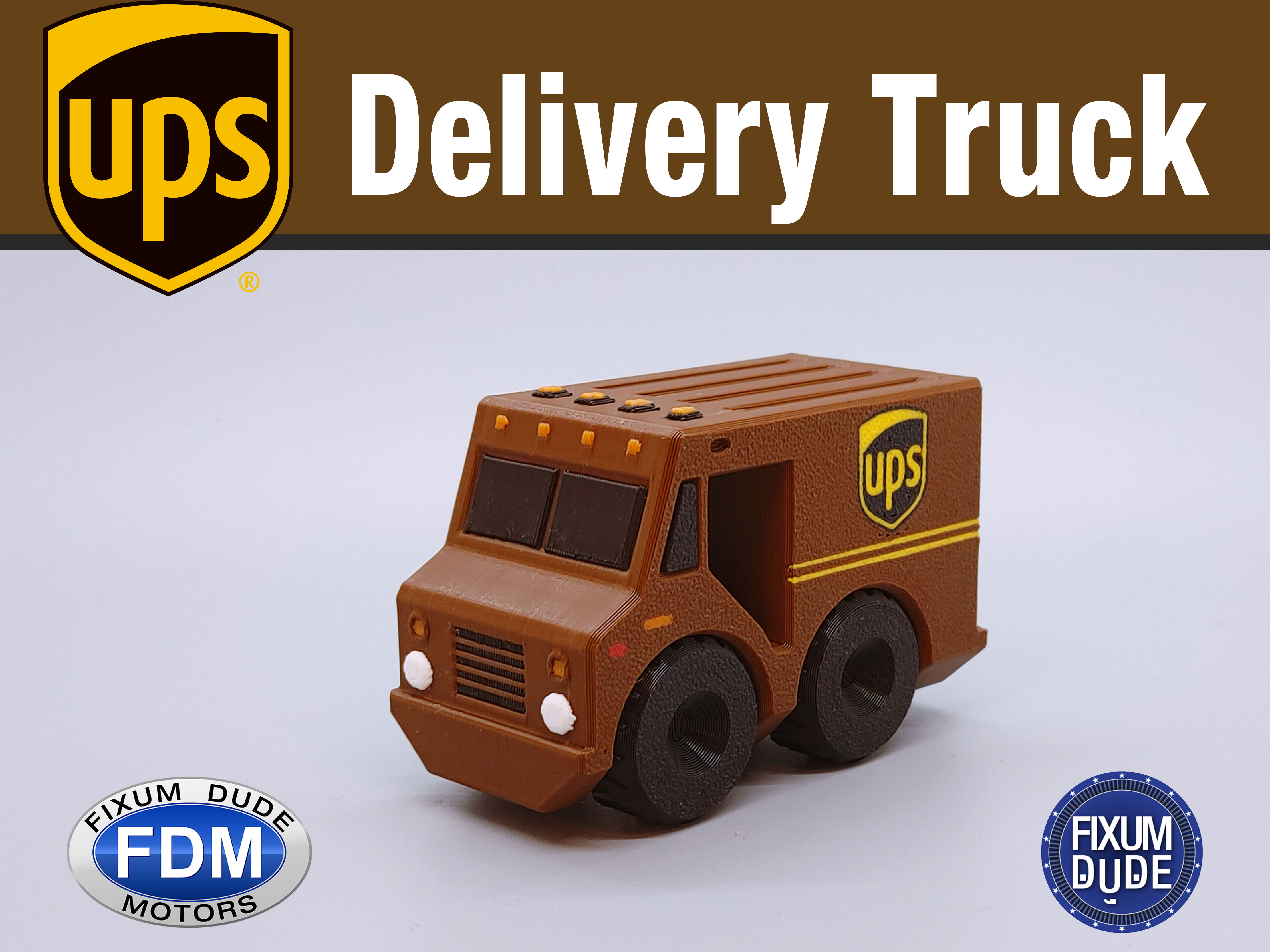 Fixum Dude Motors PIP UPS Delivery Truck
