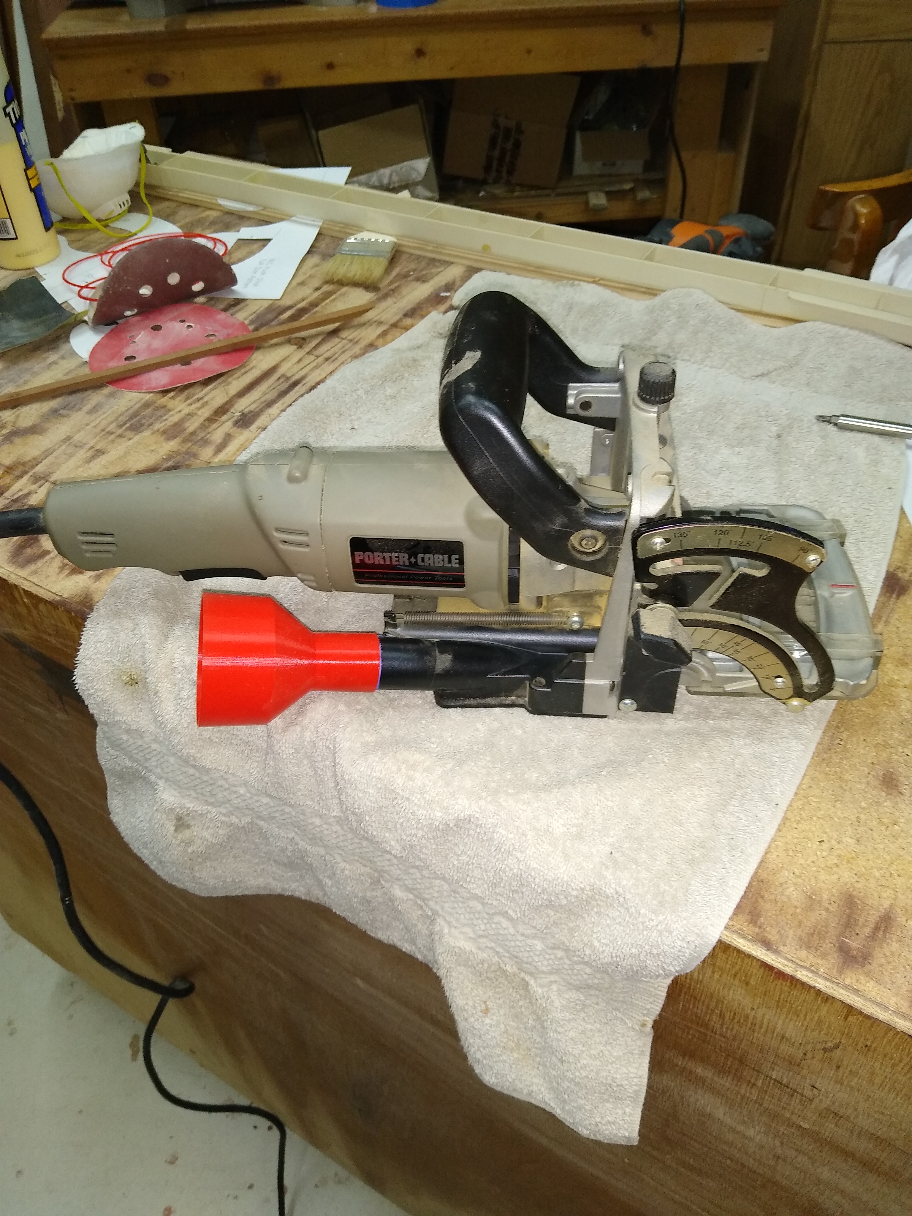 Porter Cable 557 Plate Joiner (Biscuit Cutter) Shop Vac Adapter