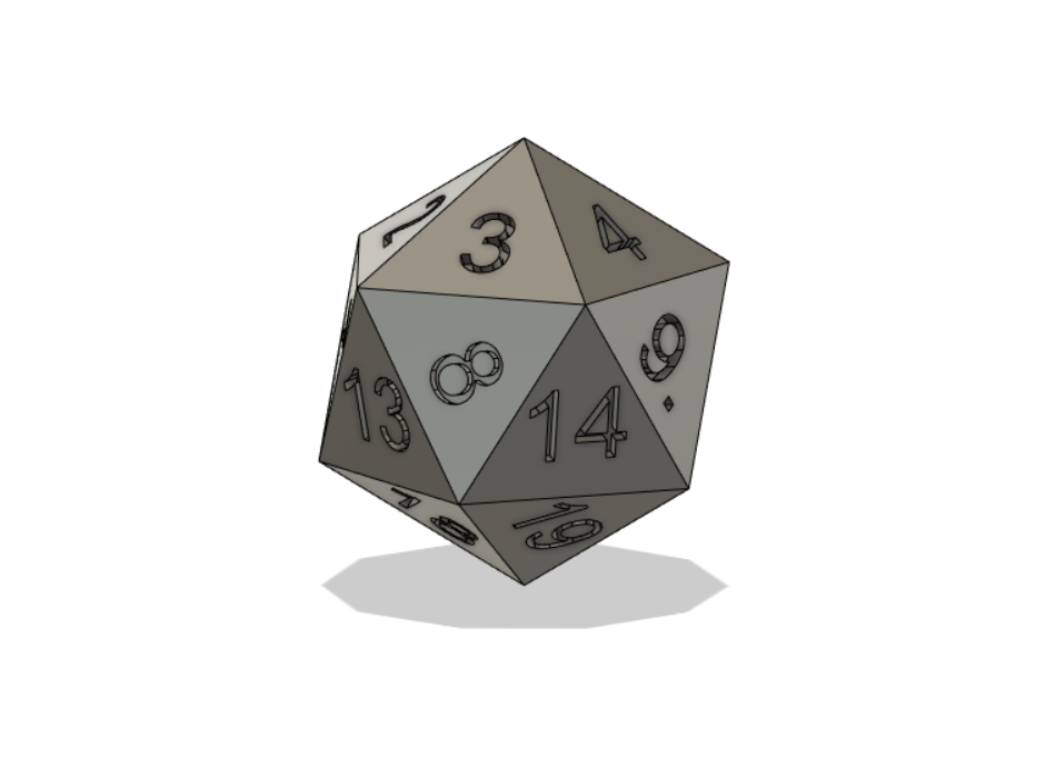 Icosahedron dice / 20-tistěnná kostka