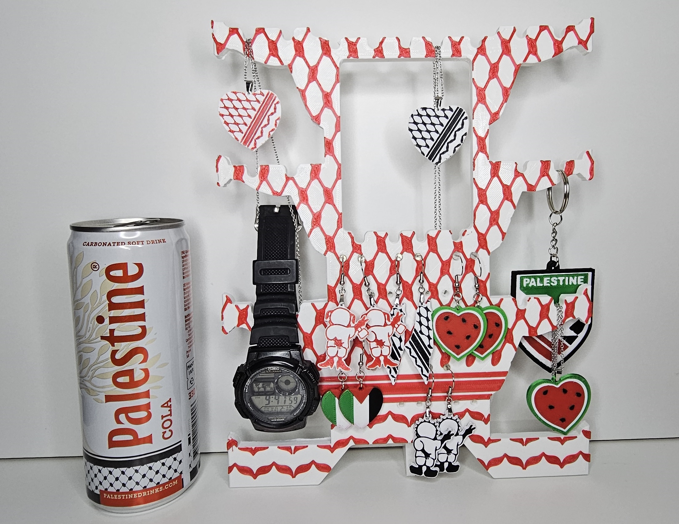 Keffiyeh themed jewelry organizer