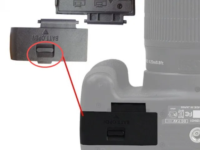 Clip to Battery cover form Camera Canon EOS Rebel T5