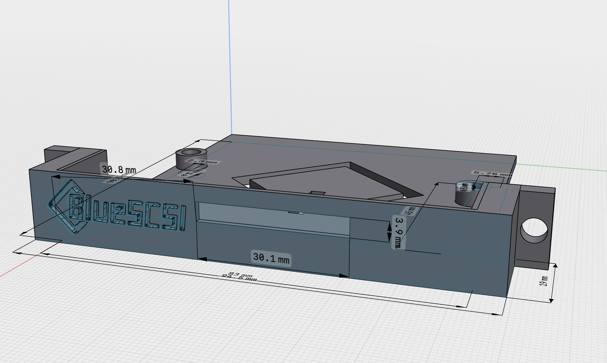 BlueSCSI v2 Mount for Macintosh SE and SE/30
