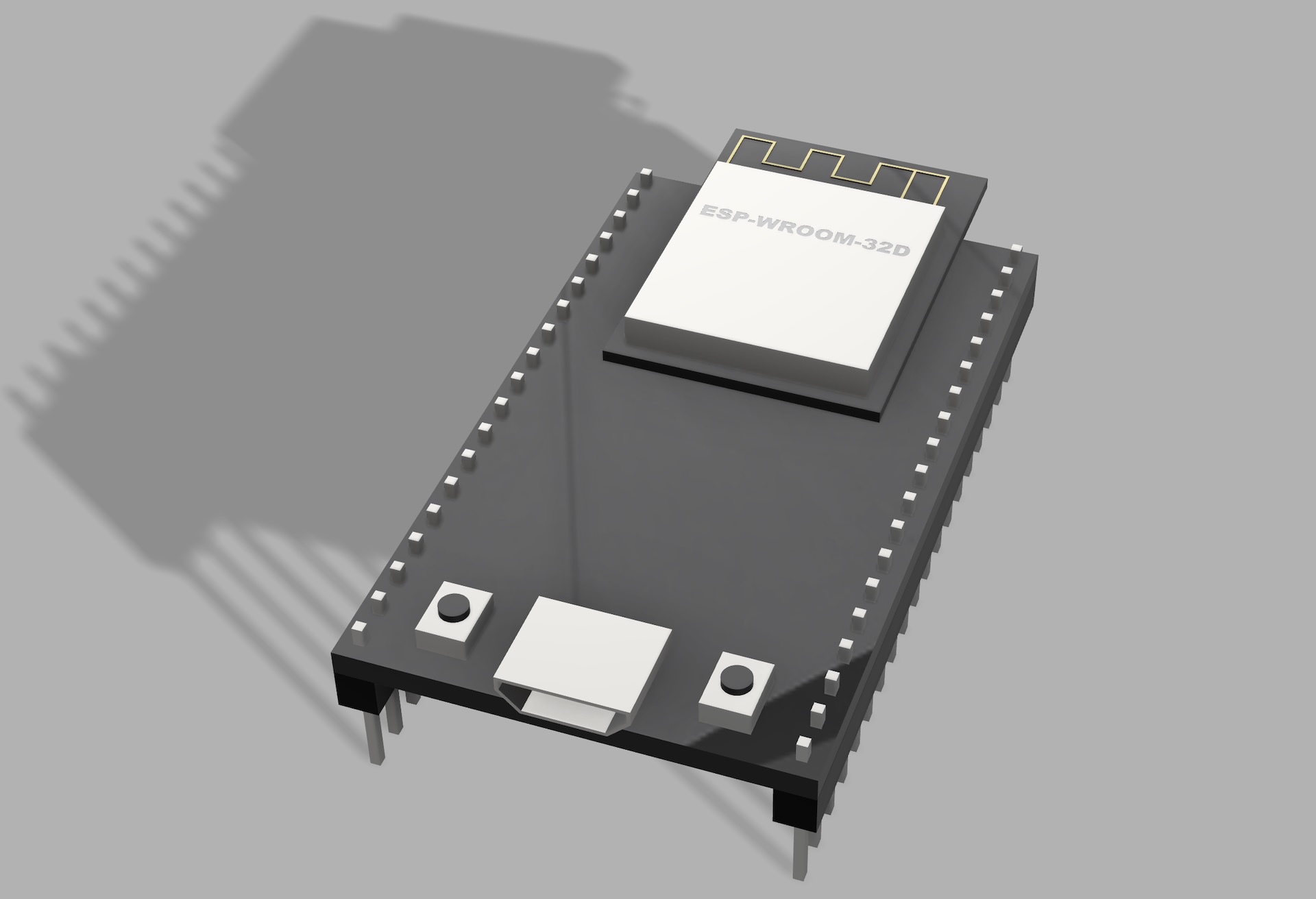 ESP32-WROOM-32D Dev Board Model (Parametric - Fusion 360)