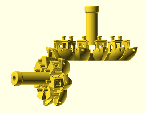 3D Benchy bevel gear and pinion