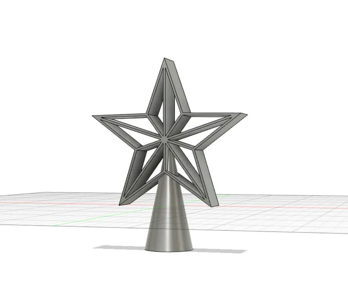 STL file Lattice star Christmas tree topper ⭐・3D print model to  download・Cults