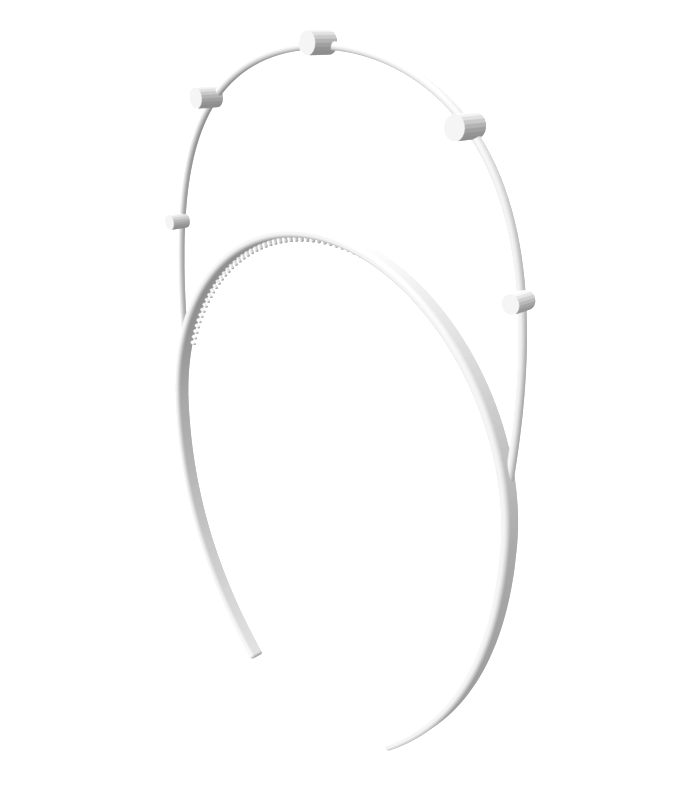 Double headband with dots to glue stuff
