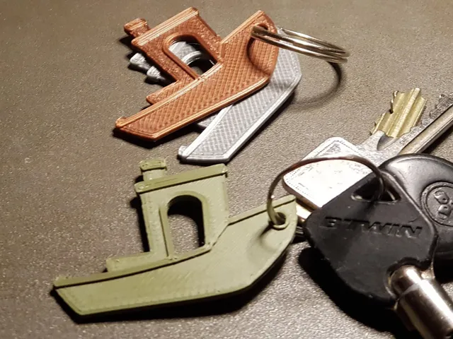 Flatchy | Flat Benchy Keychain | 2D Benchy Key Fob