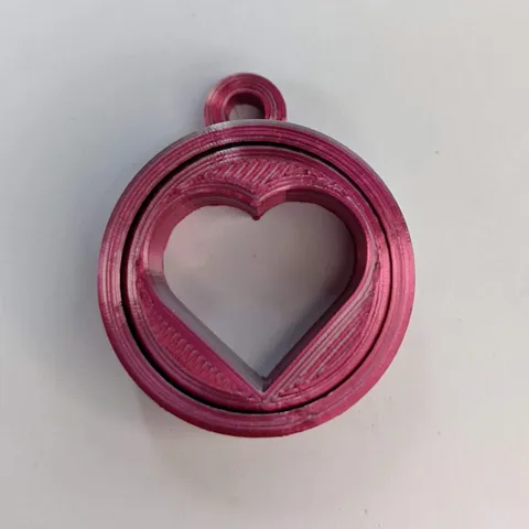 Print in Place Heart Gimbal Pendant