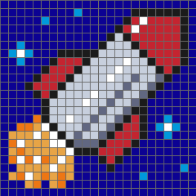 Rocket Pixel Puzzle