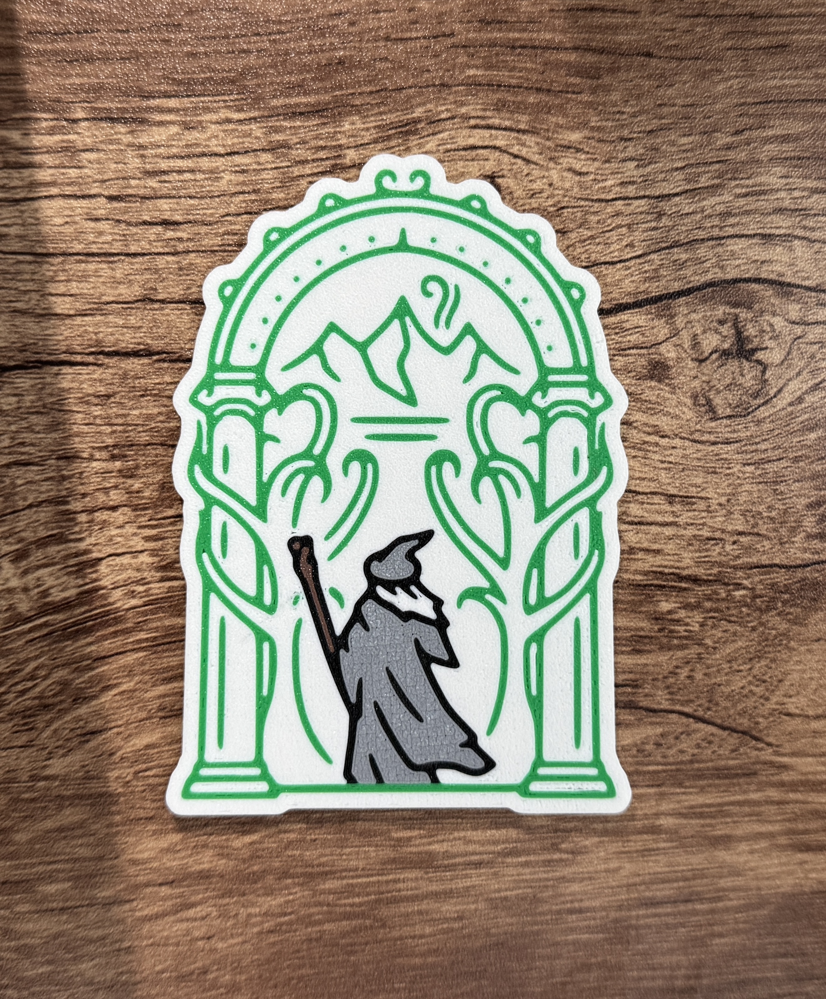 Doors of Durin LOTR Magnet (multi-color)(8x3mm magnets)