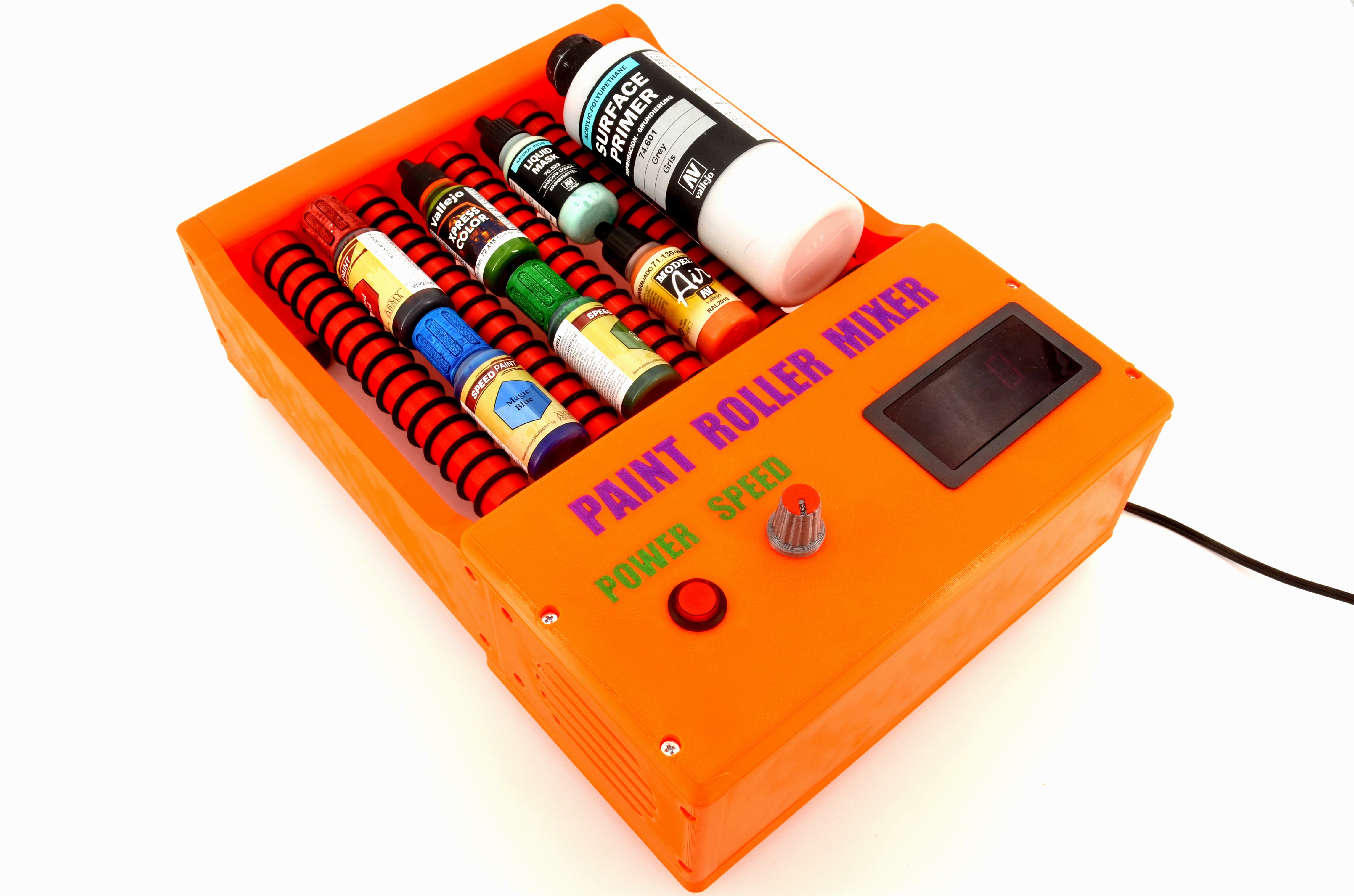 ROLLER MIXER FOR PAINTS AND RESINS – 4 BOTTLES – VARIABLE SPEED
