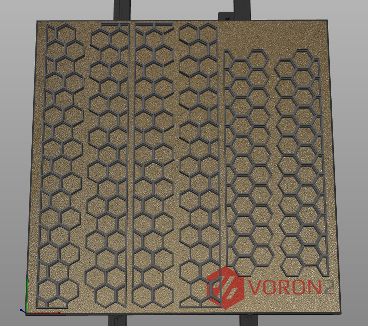 Honeycomb Storage Wall "Big Printer" Edges 3D model thumbnail