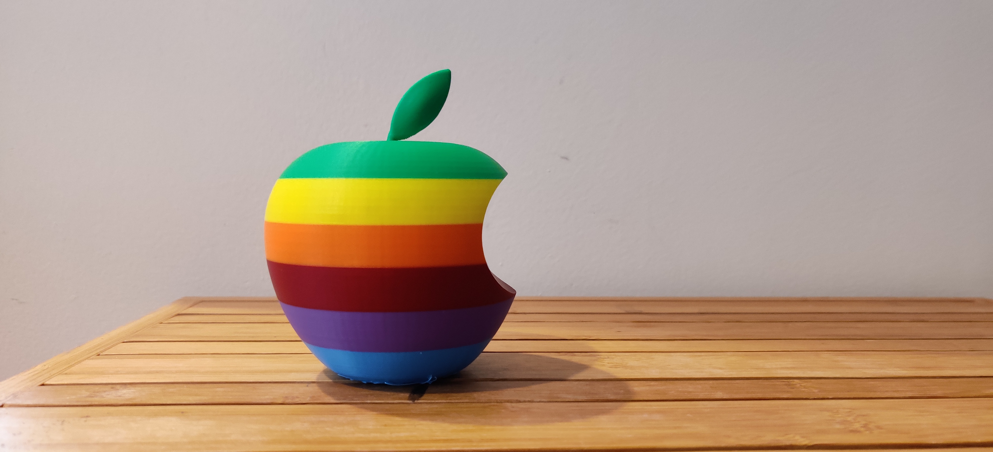 Apple Classic Rainbow Logo 3D