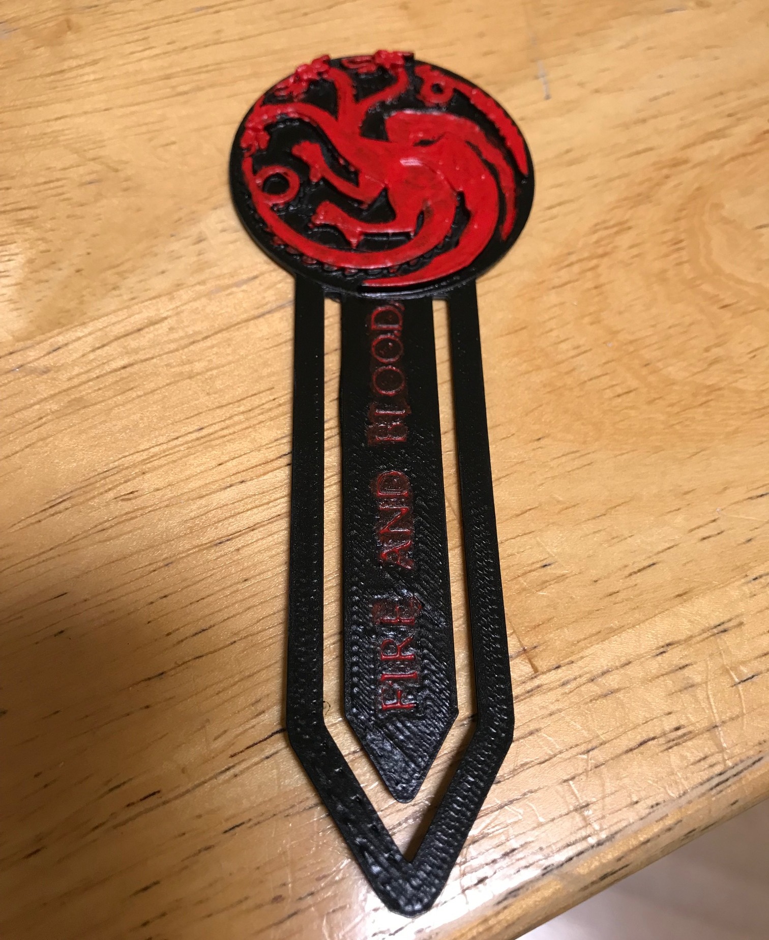 Targaryen Game of Thrones crest bookmark