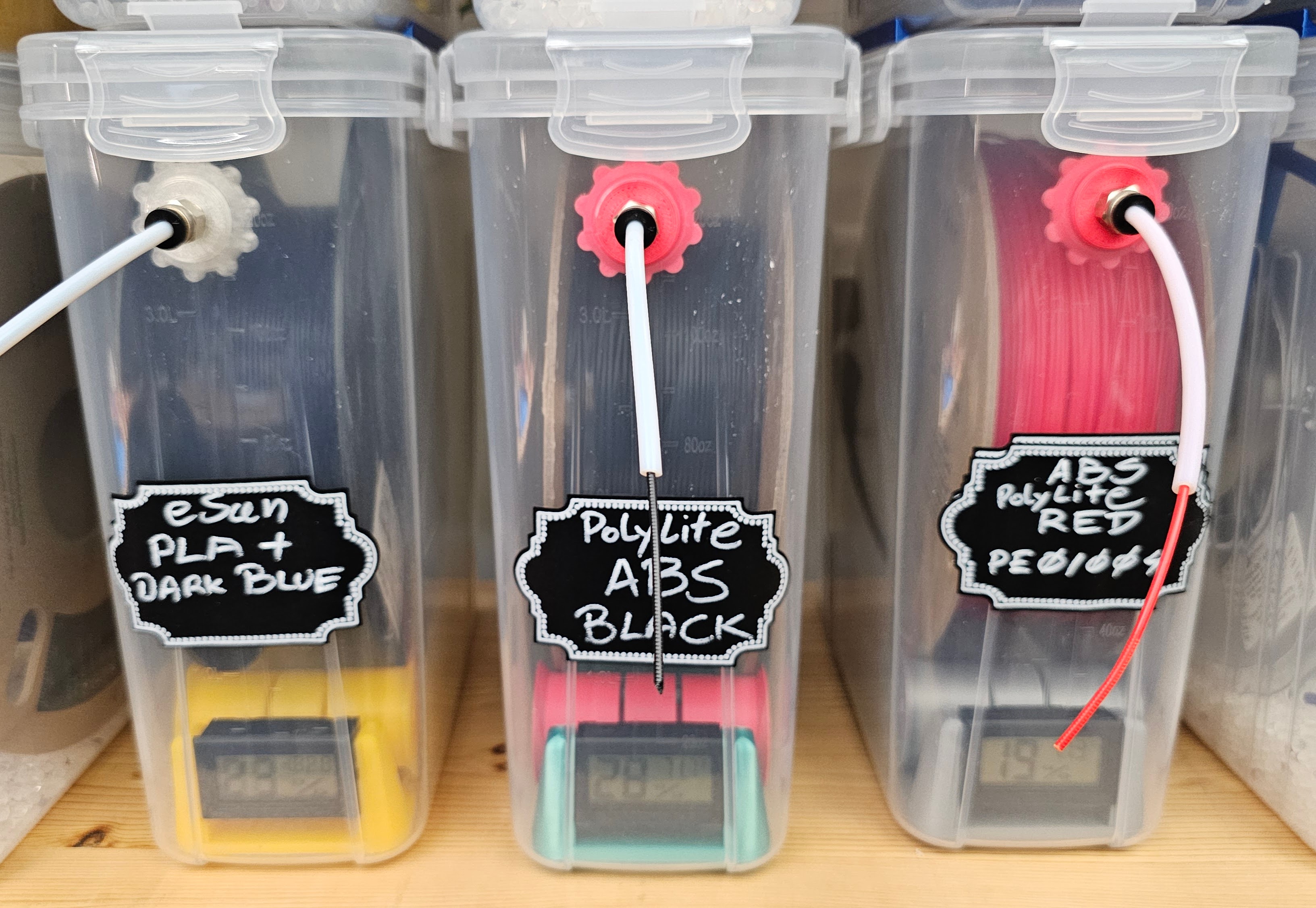 Filament Dry Box Dispenser with a build-in Hydrometer