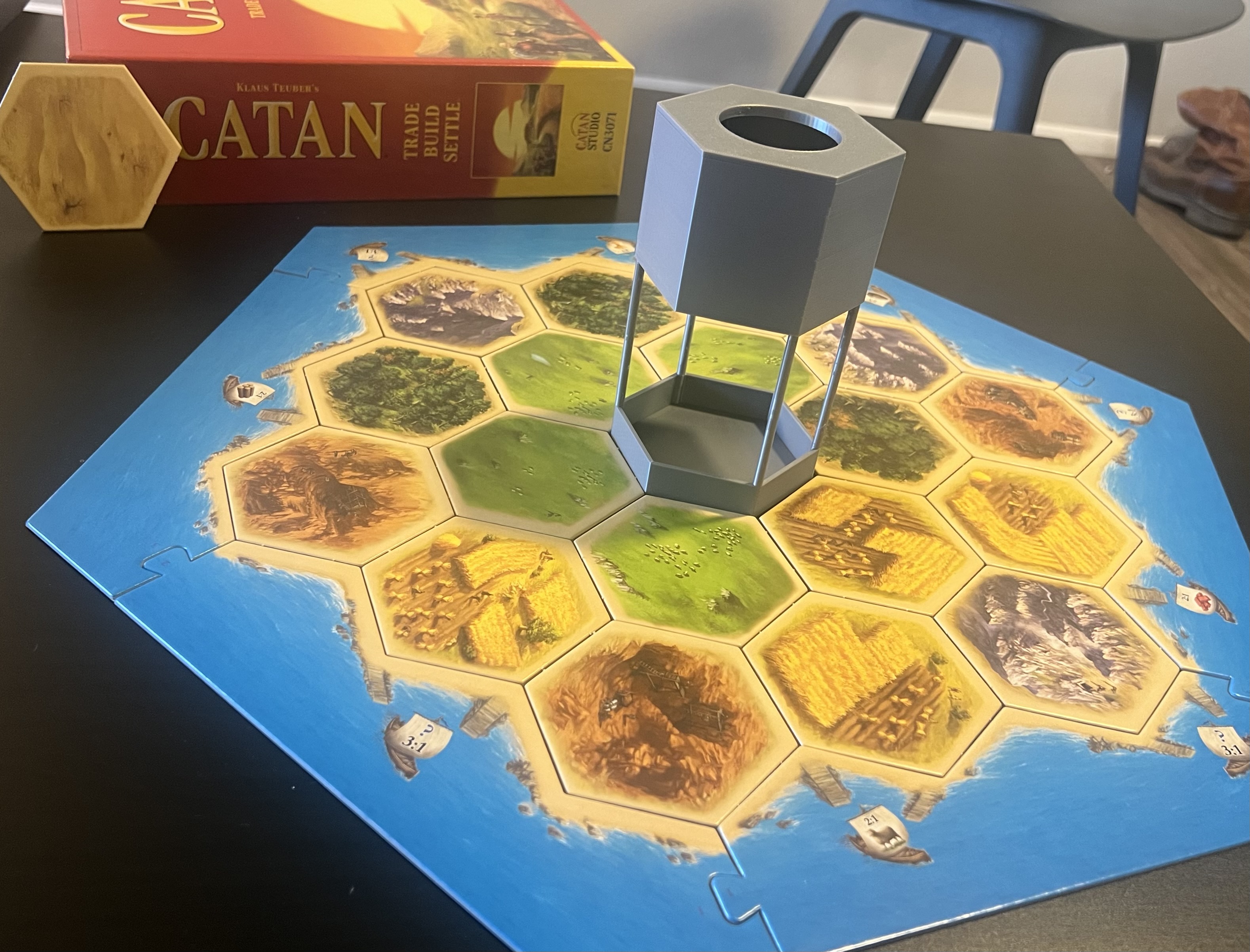 Catan Hexagonal Dice Tower