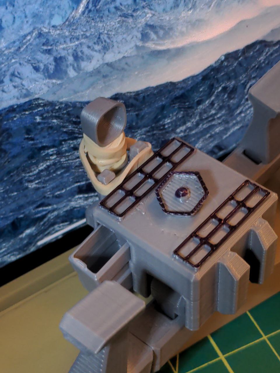 P.A.L.A.D.I.N. Print in Place palmsize robot and SD card storage and catapult.