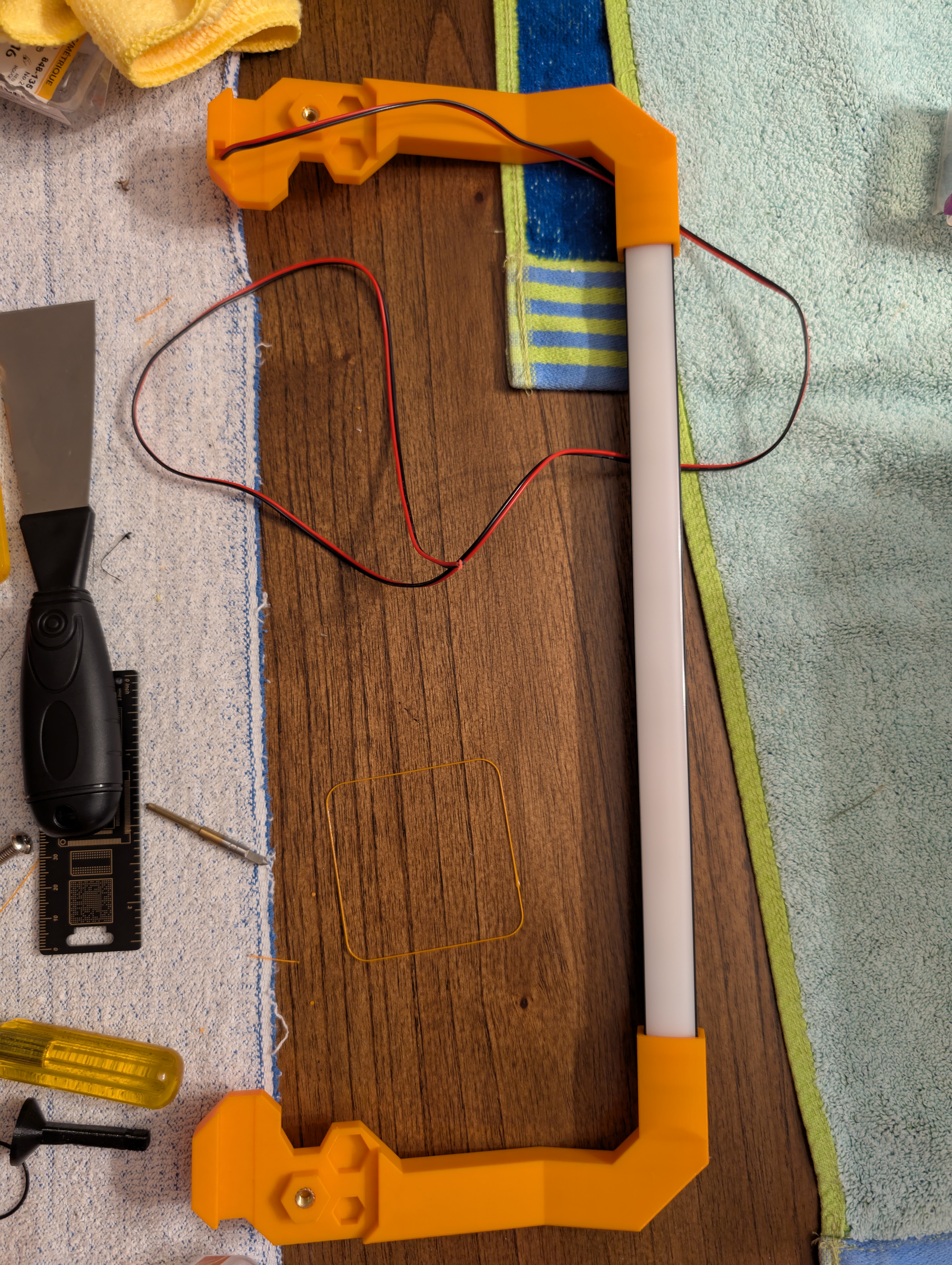 Light Bar For Prusa i3 MK2/MK3 with Creality Light Bar 3D model thumbnail
