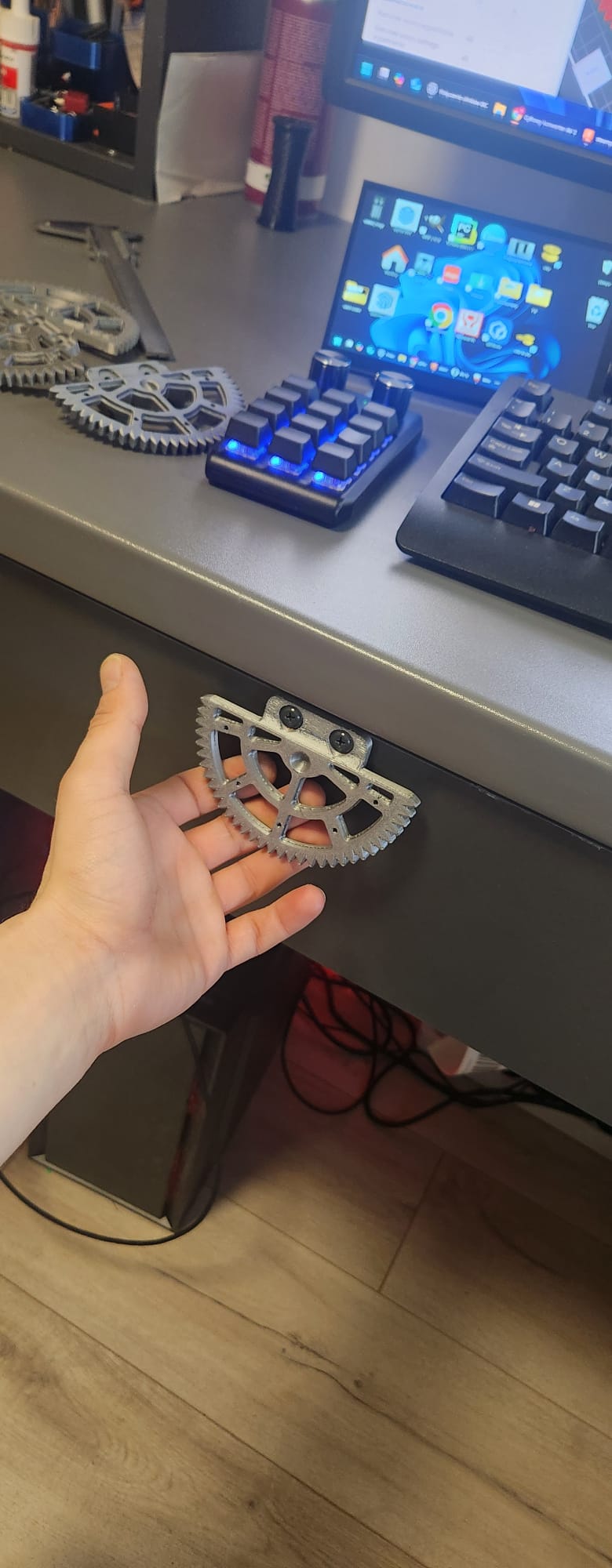 steampunk gear knob handle