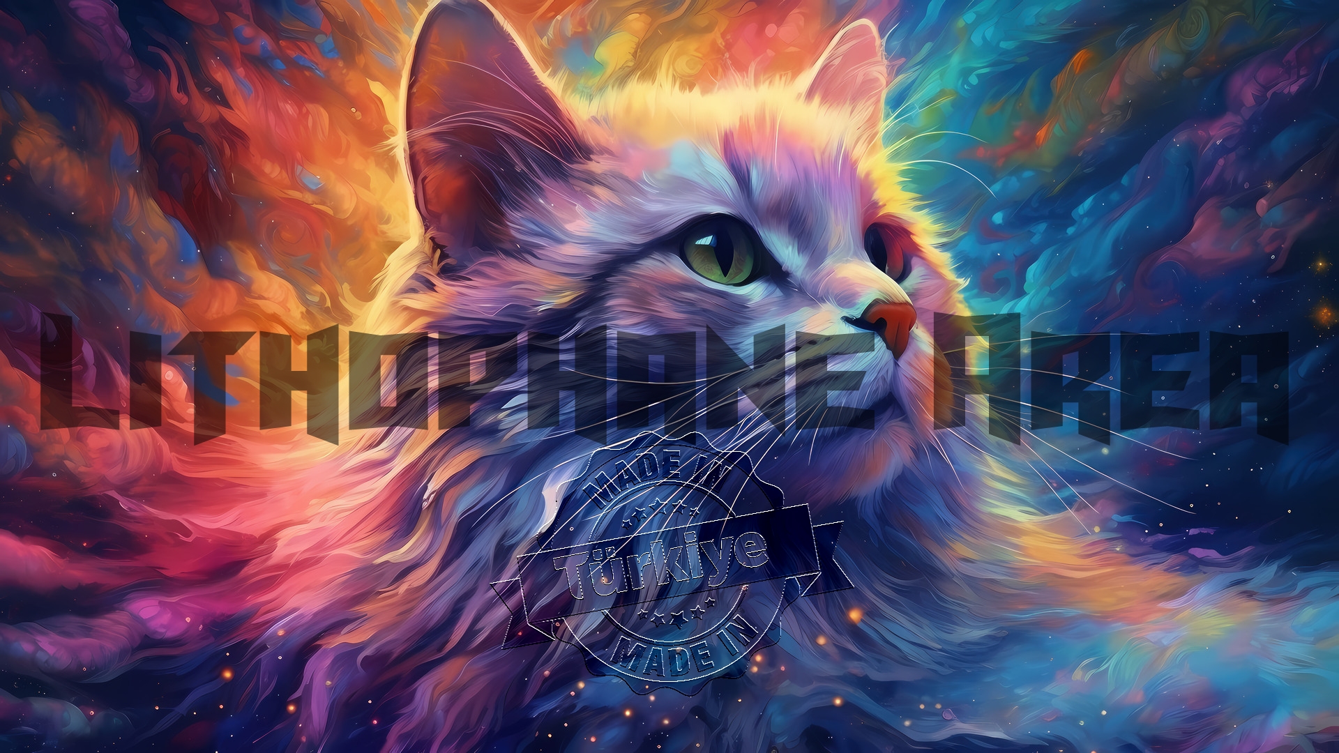 Renkli Kedi Lithophane