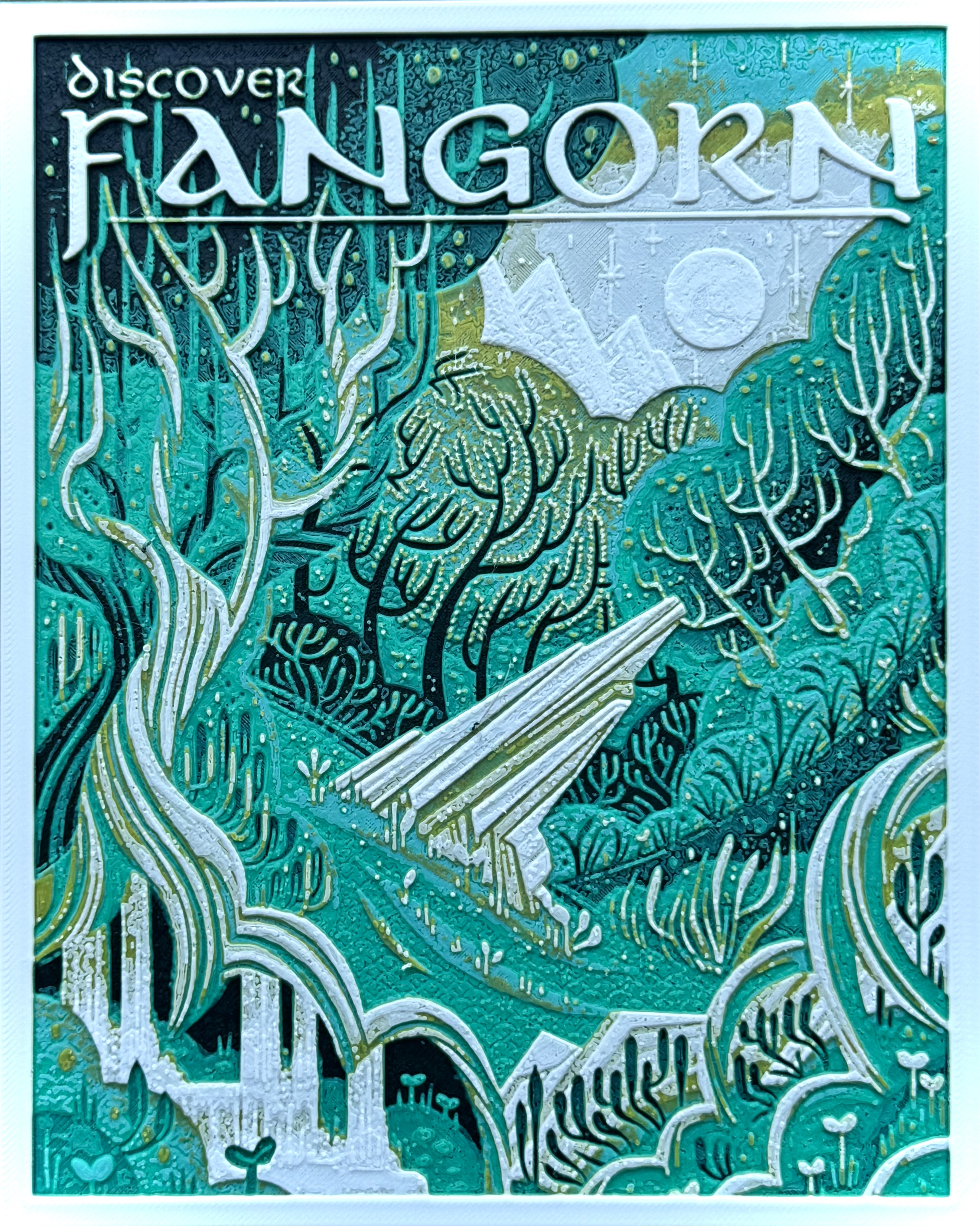 Fangorn Forest Lord of the Rings Hueforge (LOTR) Travel Poster