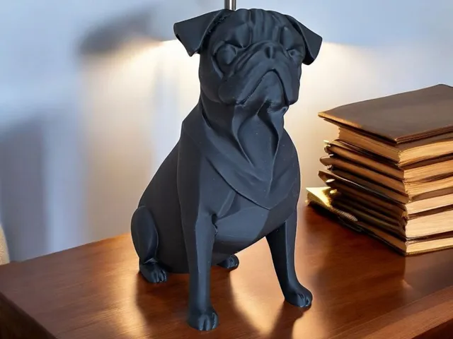 Minimalist Pug Sculpture, Pug Statue