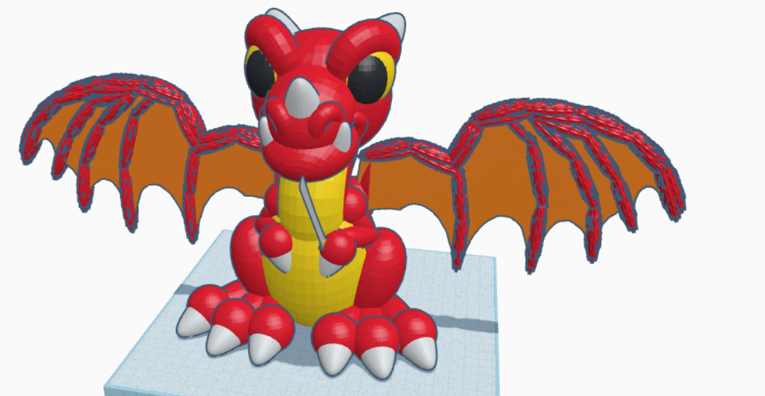 Dragon with catana